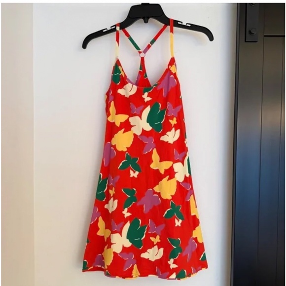 OUTDOOR VOICES The Exercise Dress In Ditzy Butterfly Women’s Size Small - Picture 3 of 10